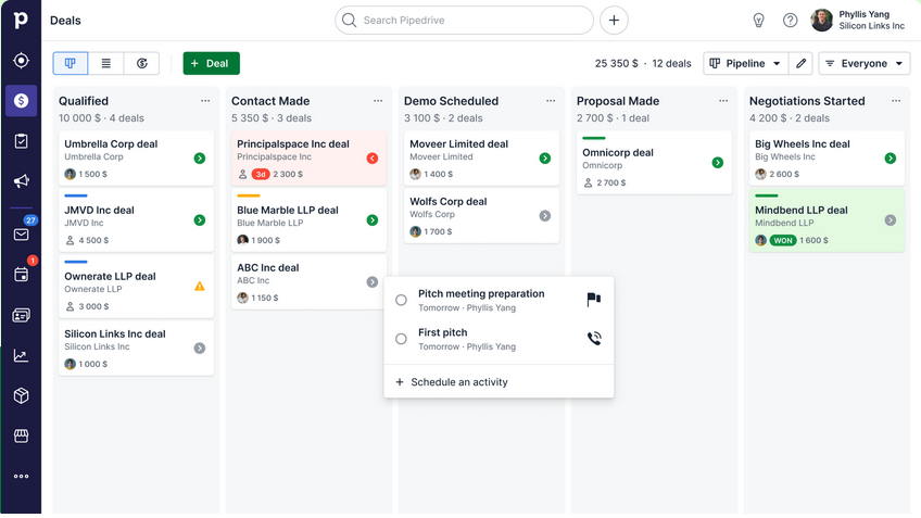 pipedrive small business CRM